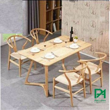 Bộ bàn ăn gỗ tần bì 04 ghế dành cho chung cư hiện đại